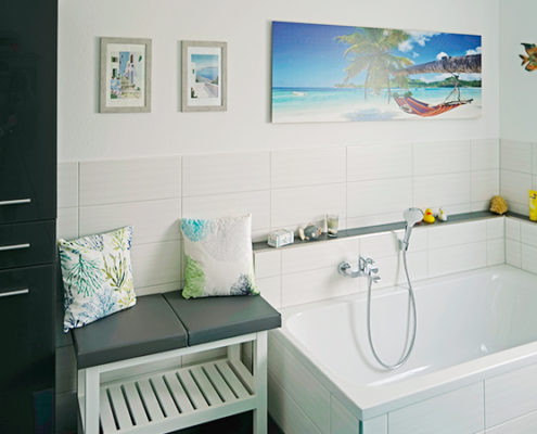 Schlüsselfertig Bauen, Badezimmer, HH-Wohnbau GmbH, Mainleus bei Kulmbach, Oberfranken